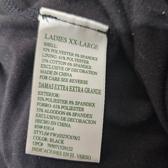 Tangerine Skirt Womens 2XL Black Athletic Activewear Tennis Golf Skort Pockets - Picture 10 of 12